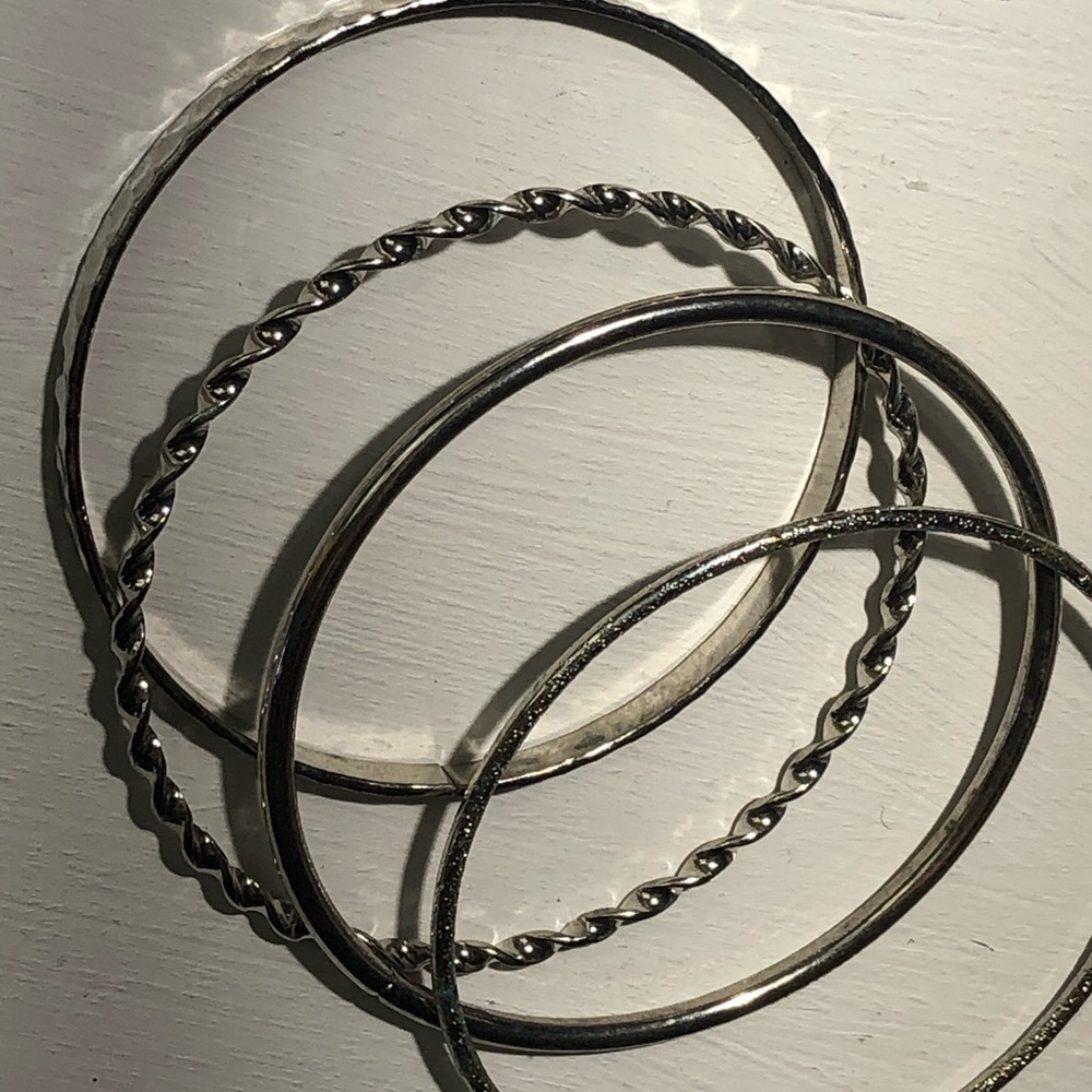 Silver Bangle Set